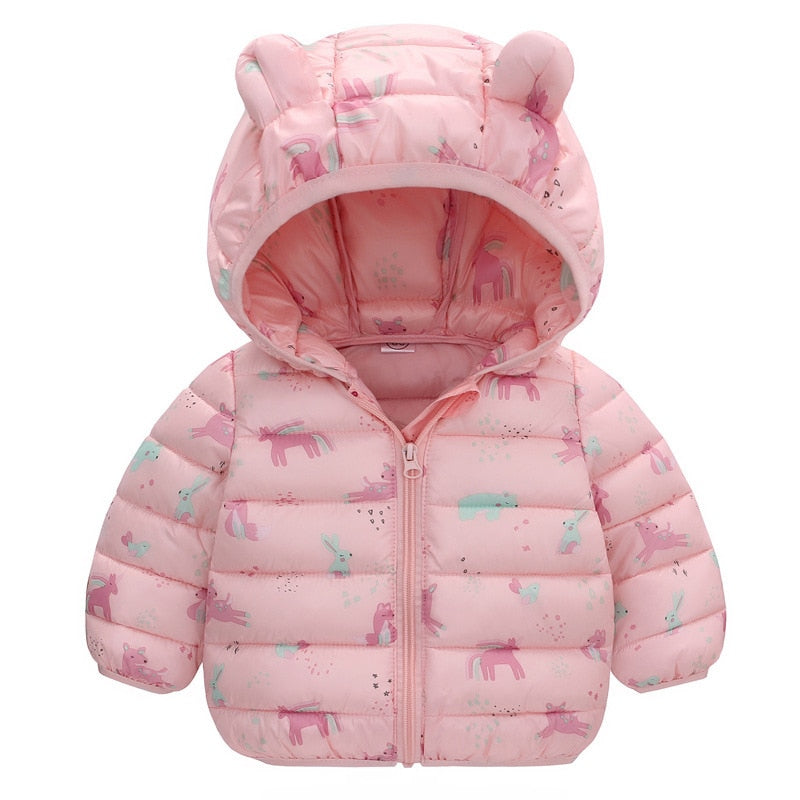 Jaqueta de Frio orelhinhas de urso Baby Winter